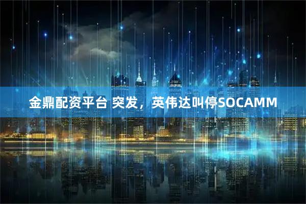 金鼎配资平台 突发，英伟达叫停SOCAMM
